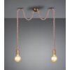 Suspension Trio Leuchten CORD Brun, Laiton, 2 lumières