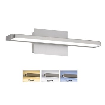 Applique murale Fischer & Honsel Pare TW LED Nickel brillant, 1 lumière, Changeur de couleurs