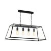 Suspension Eglo AMESBURY Noir, 4 lumières