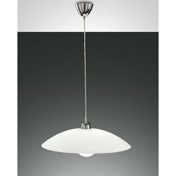 Suspension Fabas Luce KENT Nickel mat, 1 lumière