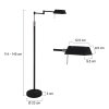 Lampadaire Steinhauer Mexlite LED Noir, 1 lumière