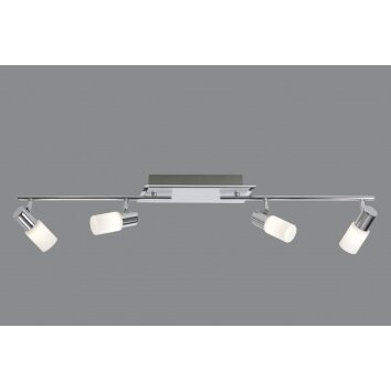 Plafonnier Trio 8214 LED Aluminium, Chrome, Acier inoxydable, 4 lumières