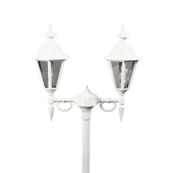 Lampadaire extérieur Konstsmide Pallas Blanc, 2 lumières