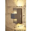 Applique murale d'extérieur Konstsmide MONZA LED Acier inoxydable, 2 lumières