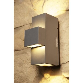 Applique murale d'extérieur Konstsmide MONZA LED Acier inoxydable, 2 lumières