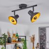 Spot de plafond Neiden Noir doré, 2 lumières