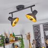 Spot de plafond Neiden Noir doré, 2 lumières