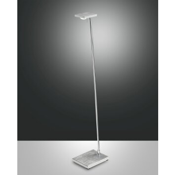 Lampadaire Fabas Luce Como LED Aluminium, Chrome, 1 lumière