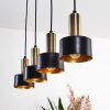 Suspension Pretoria LED Laiton, Noir, 4 lumières