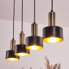 Suspension Pretoria LED Laiton, Noir, 4 lumières