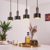 Suspension Pretoria LED Laiton, Noir, 4 lumières