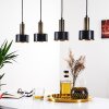 Suspension Pretoria LED Laiton, Noir, 4 lumières