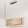 Suspension Timmele Bois clair, 2 lumières