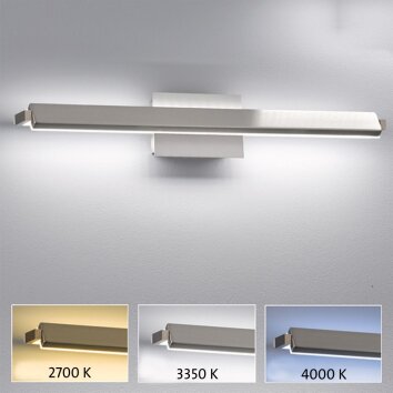 Applique murale Fischer & Honsel Pare TW LED Nickel brillant, 1 lumière, Changeur de couleurs