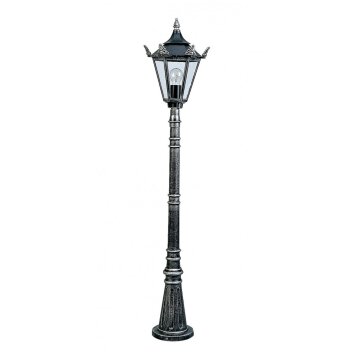 Lampadaire extérieur Albert 4137 Noir, Argenté, 1 lumière