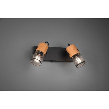 Spot Trio Tosh LED Noir, 2 lumières