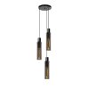 Suspension Lucide ORLANDO Gris, Rouille, 3 lumières