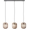 Suspension Brilliant Woodrow Brun, 3 lumières