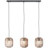 Suspension Brilliant Woodrow Brun, 3 lumières