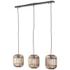 Suspension Brilliant Woodrow Brun, 3 lumières