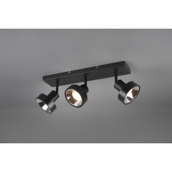 Spot Trio Leon LED Noir, 3 lumières