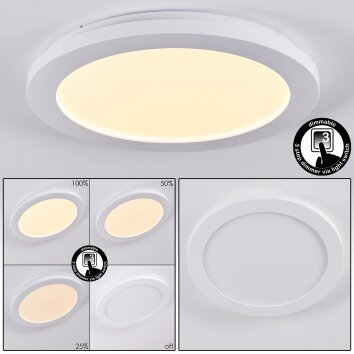 Plafonnier Siguna LED Blanc, 1 lumière