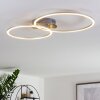 Plafonnier Johsa LED Nickel mat, Argenté, 2 lumières