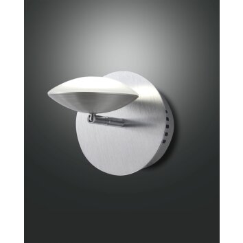 Applique murale Fabas Luce Hale LED Aluminium, Acier inoxydable, 1 lumière