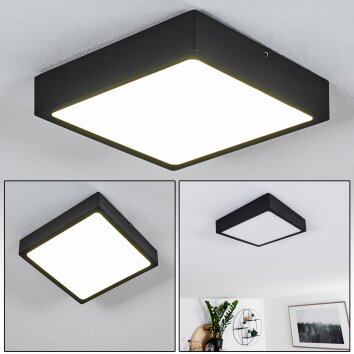 Plafonnier Kragos LED Noir, 1 lumière