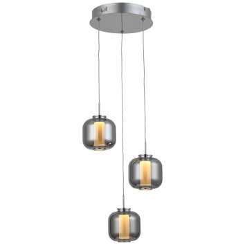 Suspension Brilliant Rafa LED Chrome, 3 lumières