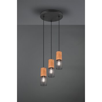 Suspension Trio Tosh Noir, 3 lumières