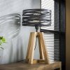 Lampe de table BEILEN Bois foncé, 1 lumière