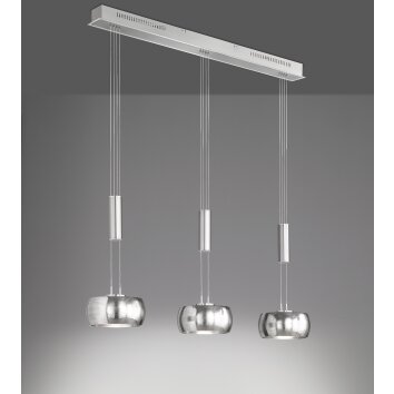 Suspension Fischer & Honsel Colette LED Nickel mat, 3 lumières