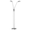 Lampadaire Fischer & Honsel Pool TW LED Nickel mat, 2 lumières, Détecteur de mouvement