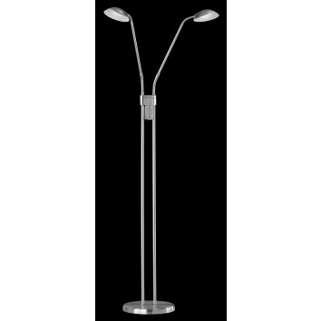 Lampadaire Fischer & Honsel Pool TW LED Nickel mat, 2 lumières, Détecteur de mouvement