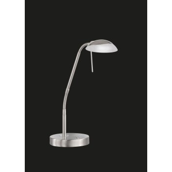 Lampe de table Fischer & Honsel Pool TW LED Nickel mat, 1 lumière, Détecteur de mouvement