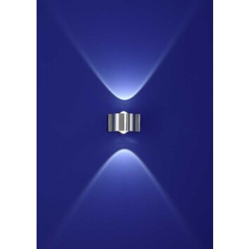 Applique murale B-Leuchten Stream LED Aluminium, 2 lumières