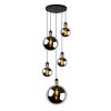 Suspension Lucide JULIUS Noir, 5 lumières