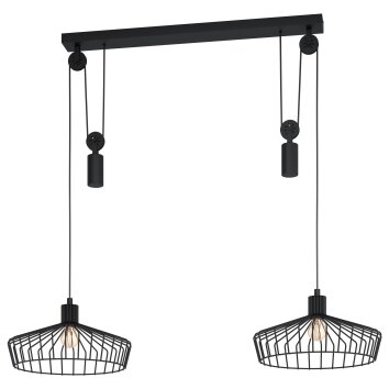 Suspension Eglo WINKWORTH Noir, 2 lumières