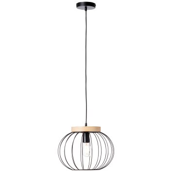 Suspension Brilliant SORANA Bois foncé, Noir, 1 lumière