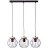 Suspension Brilliant SORANA Bois foncé, Noir, 3 lumières