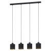 Suspension Eglo ESTEPERRA Noir, 4 lumières