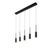 Suspension Lucide TUBULE LED Noir, 5 lumières