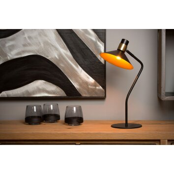 Lampe de table Lucide PEPIJN Noir, 1 lumière