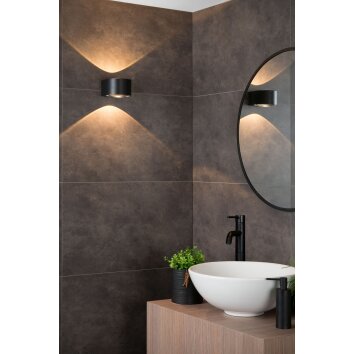 Applique murale Lucide RAYEN LED Noir, 1 lumière