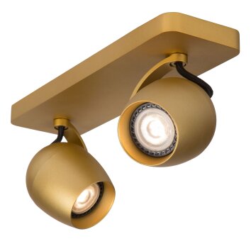 Spot de plafond Lucide PRESTON LED Or, Laiton, 2 lumières