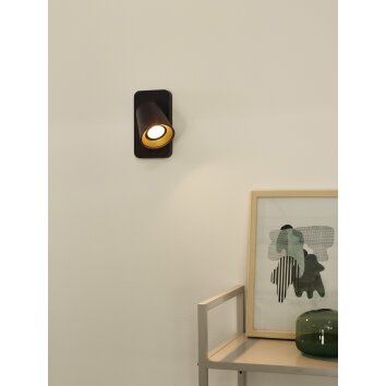 Applique murale Lucide TURNON LED Noir, 1 lumière