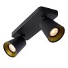 Spot de plafond Lucide TURNON LED Noir, 2 lumières