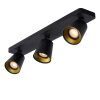 Spot de plafond Lucide TURNON LED Noir, 3 lumières