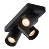 Spot de plafond Lucide NIGEL LED Noir, 3 lumières